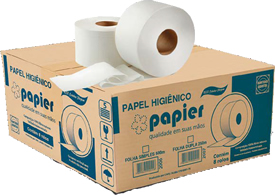 Papel Higienico Papier 8 Rolos x 500m 100% Celulose Caixa