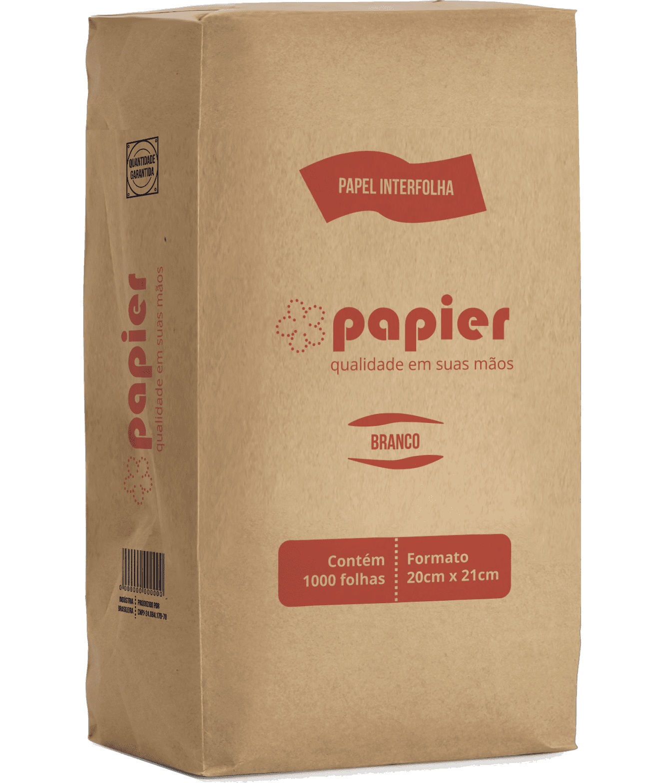 Papel Toalha Interfolhado Papier Branco 20x21